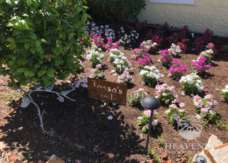 Flower garden landscape