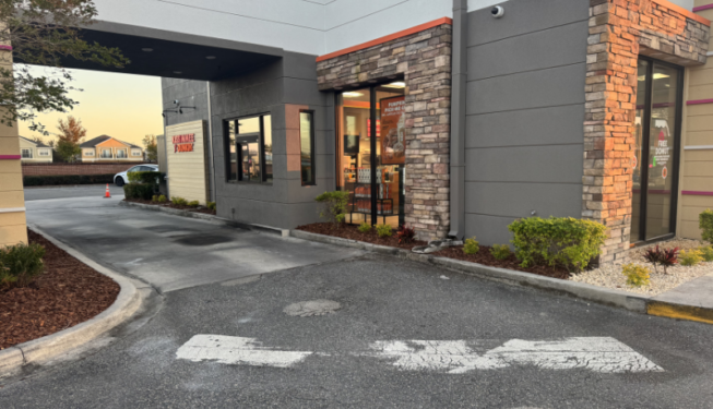 Dunkin Drive Thru Minimalistic Landscape Design