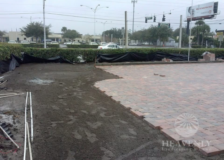 Commercial parking lot paving