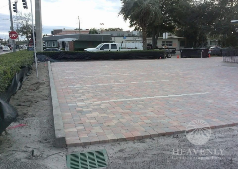 Commercial parking lot paving