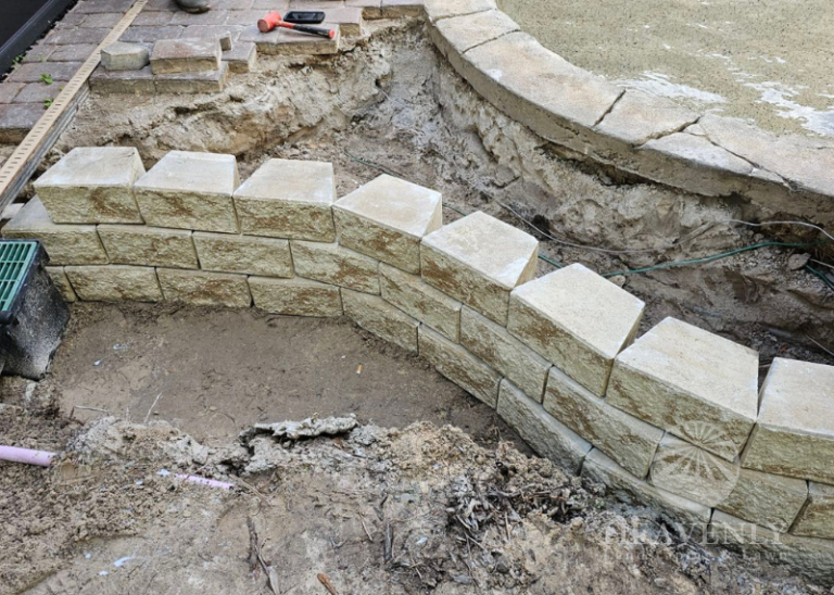 Pavers around pool